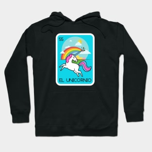 El Unicornio loteria Hoodie